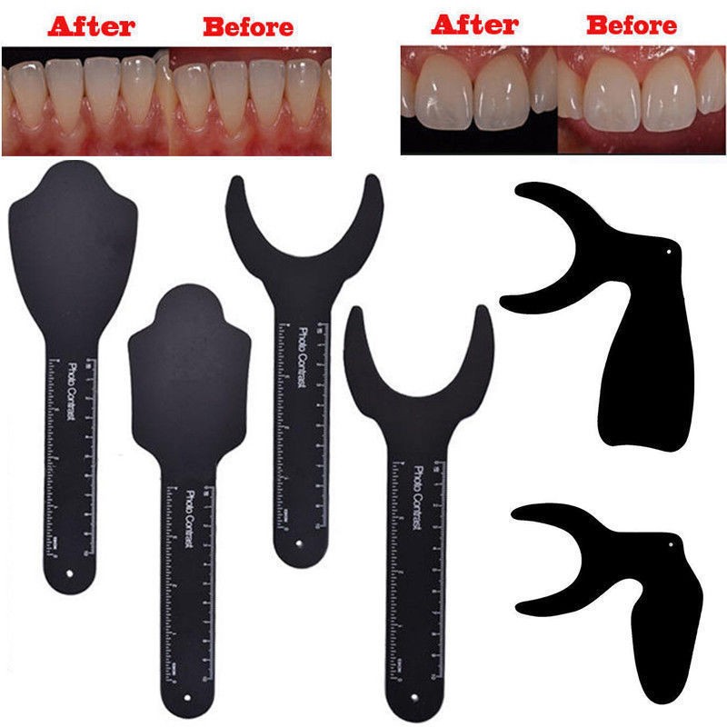 6pcs Dental Photo Contrast Black Background Board Replacement for Photography Co