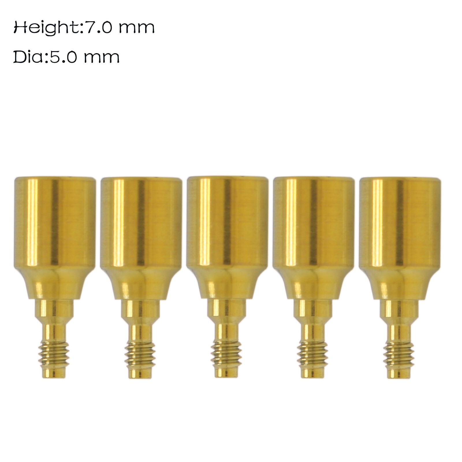 5Pcs US Dental Healing Abutment Cap NP/RP Internal conical Fits Nobel Biocare