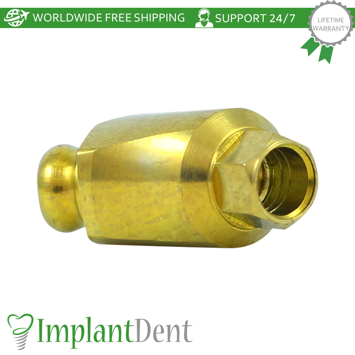 1x Dental Angulated 18° Loc-Low Attachment Set Int Hex 2.42mm