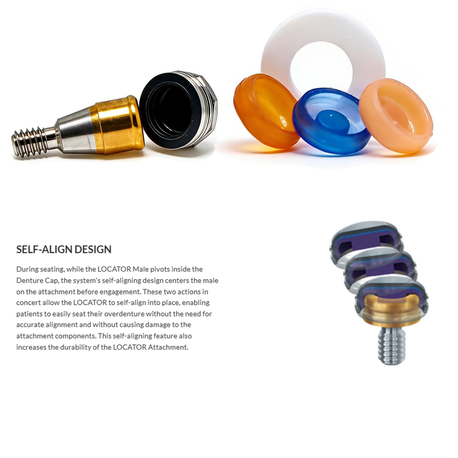 Hiossen ET Dental Ti Legacy abutment for ZEST Locator Attachment System Implant