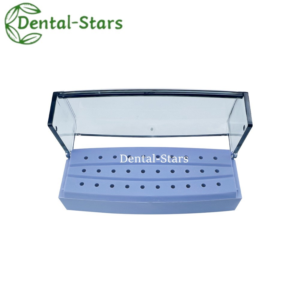 30 Holes Dental Plastic Bur Holder Endo File Block Disinfection Box Autoclave