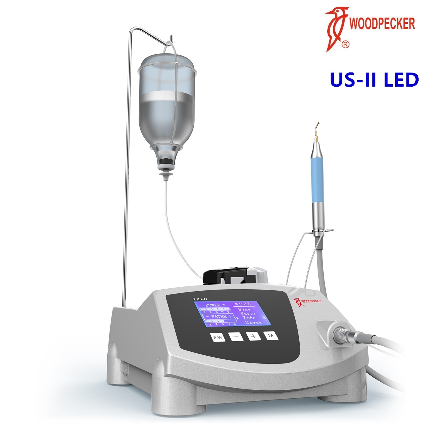 Woodpecker US-II LED Piezo Bone Ultrasurgery 2 x LED Handpieces 14 x Tips