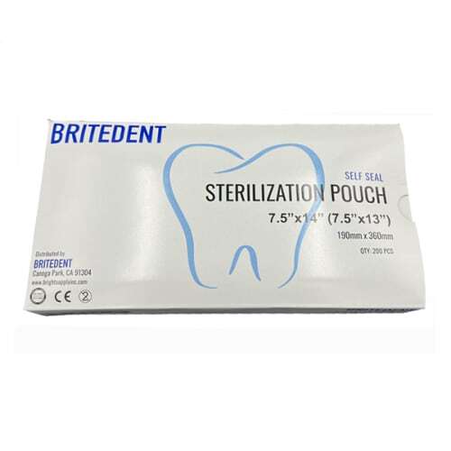 BriteDent 7.5″x14″ Self-Sealing Sterilization Pouch, 200/Box