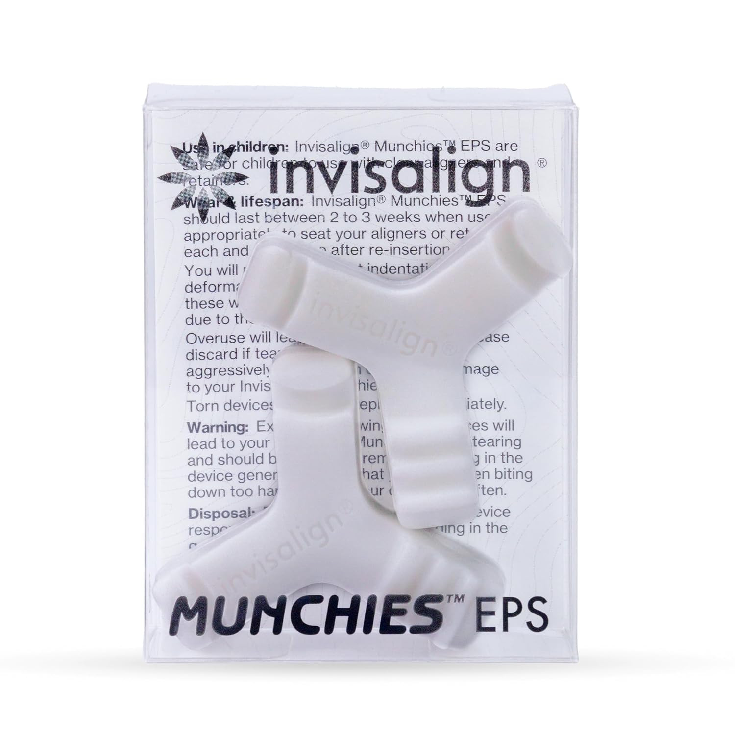 Munchies EPS Aligner and Retainer Tray Seaters, Aligner Chewies (Pack of 2) (Whi