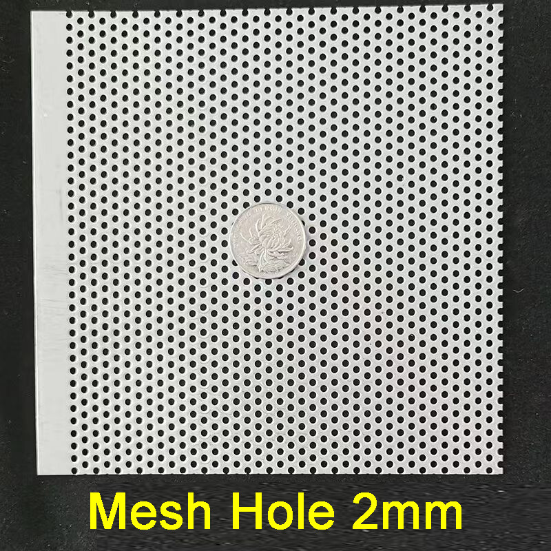 304 Stainless Steel Punched Round Hole Square Plate Mesh Filter for Sink Kitchen