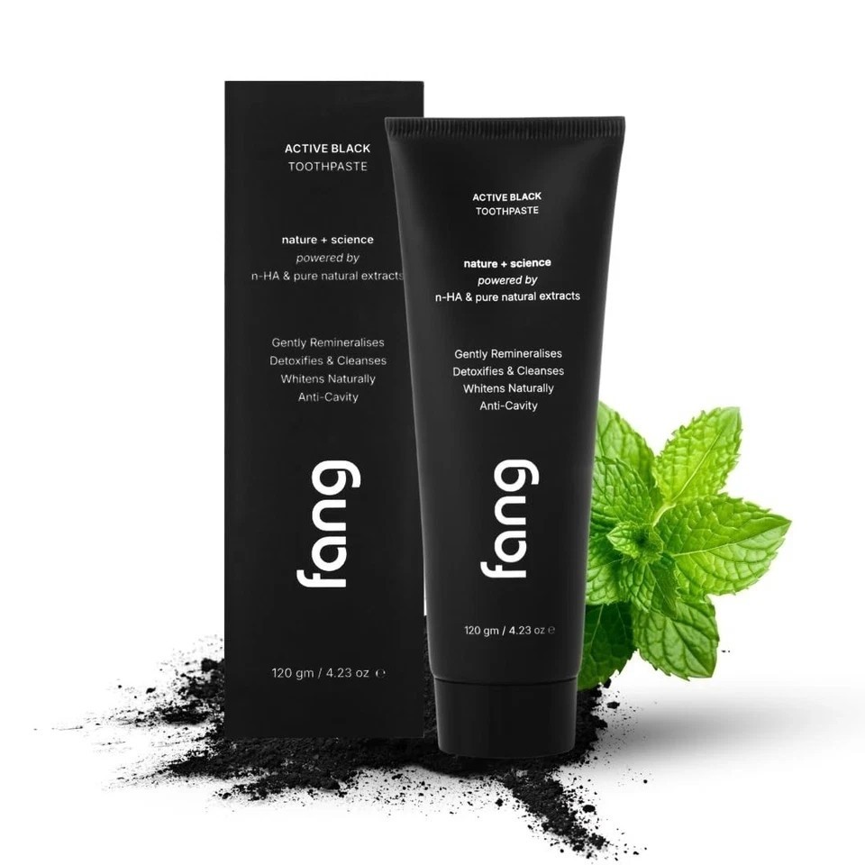 Fang Natural Toothpaste|Teeth Whitening | (Pack of 2 , Activated Charcoal)
