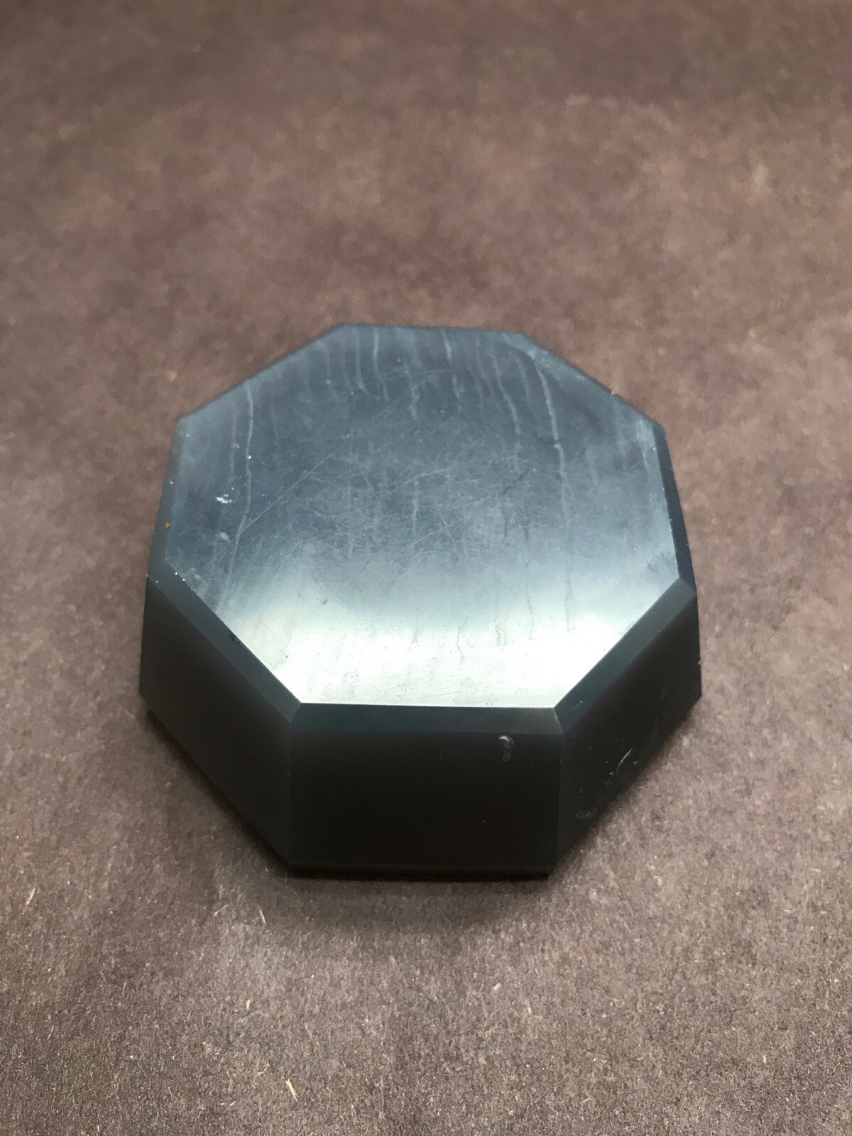 Octagonal Gray Agate Laboratory Mortar 75mm OD x 30mm H 50mm Grinding Area