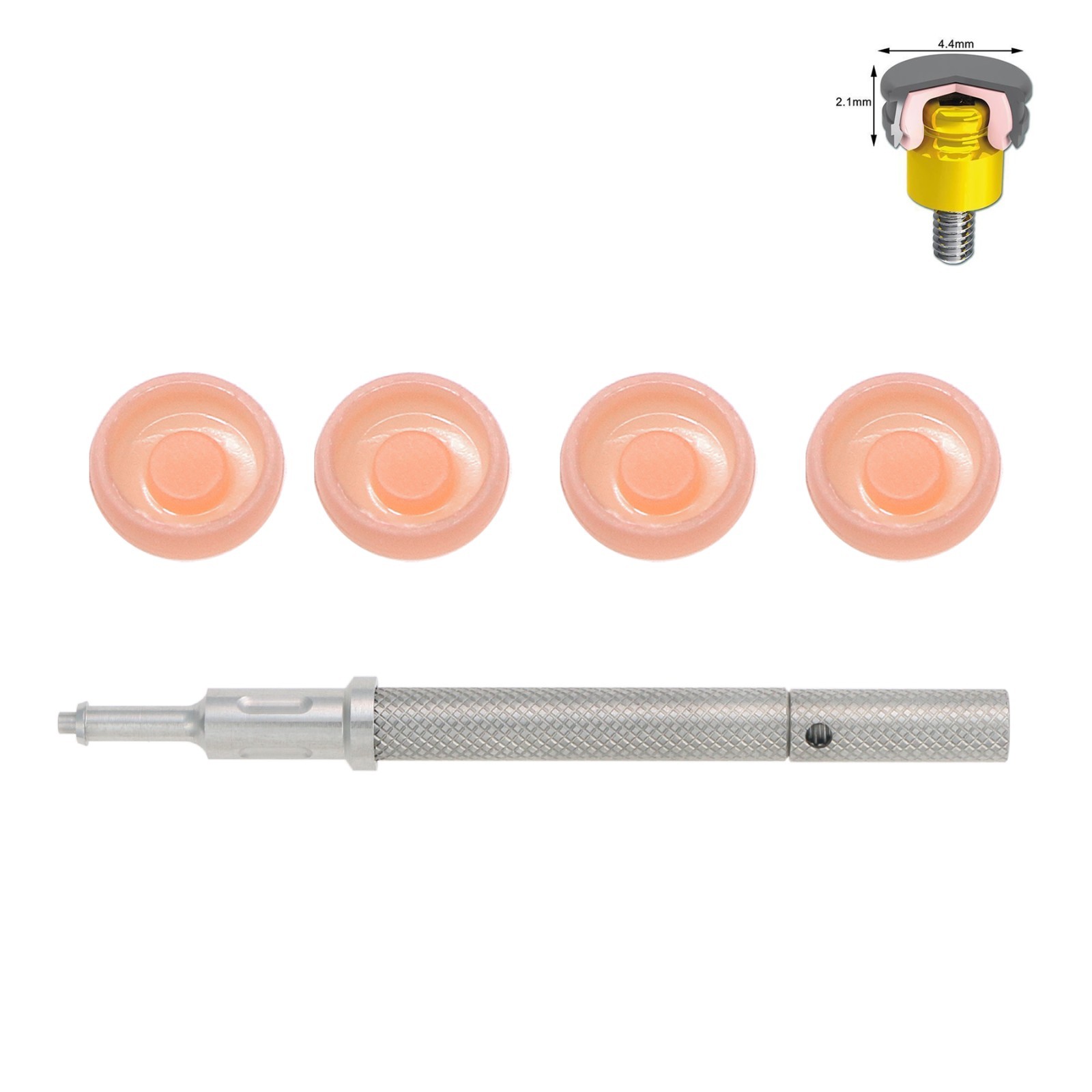 US Universal Dental Implant Overdenture Retention Caps 2.4 lbs Locator Core Tool
