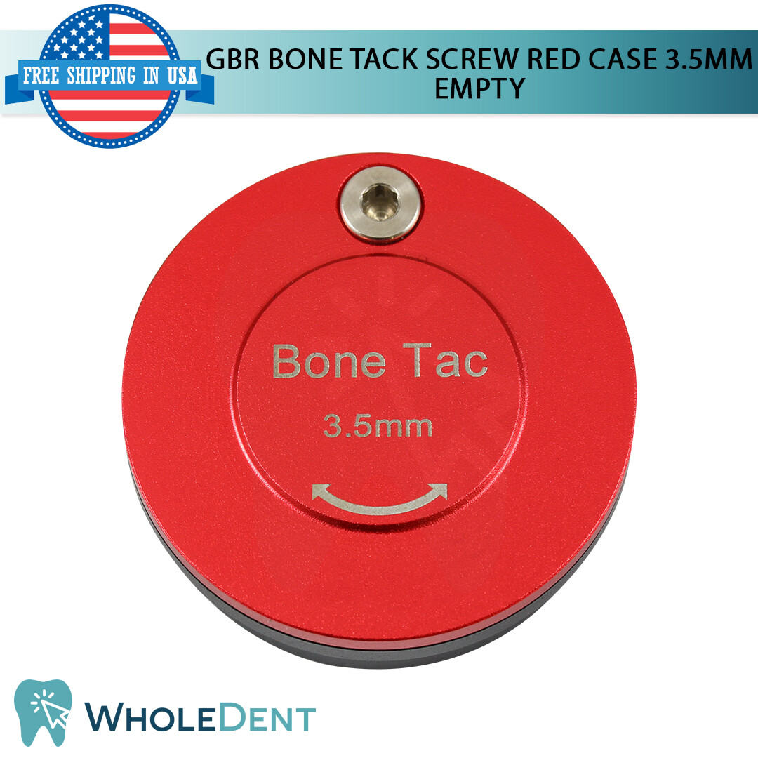 GBR Bon Tack Screw 3.5mm Pin Red Empty Case Membrane Fixation Dental Im plant
