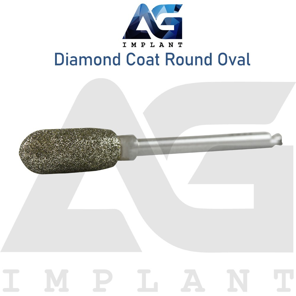 Diamond Round Oval Bur Diamond Grits Mixture Stainless Steel Tool Dental