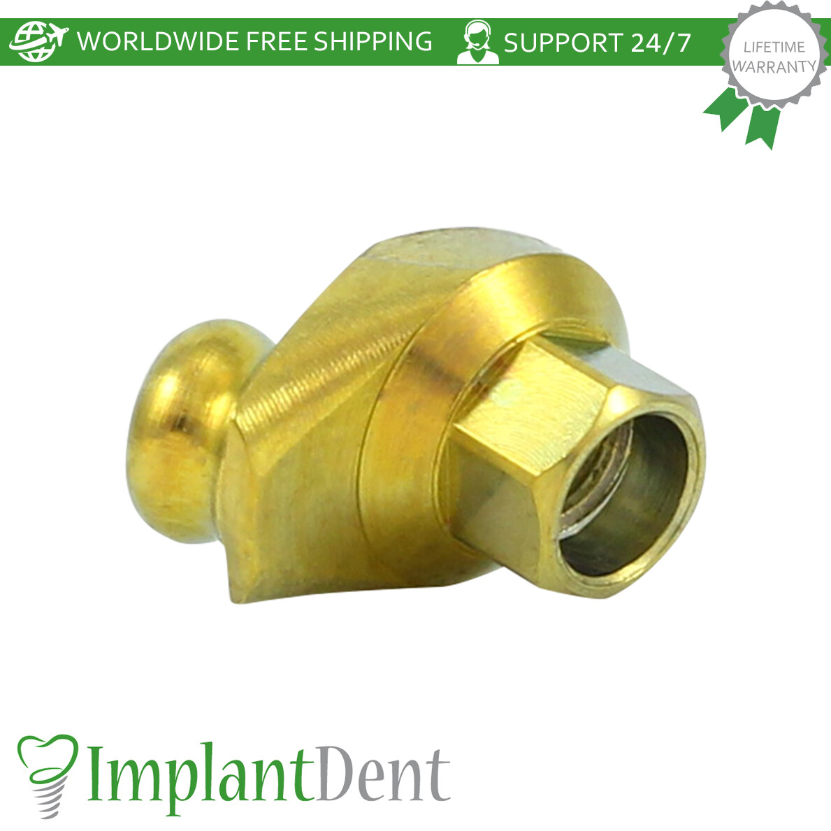 1x Dental Angulated 30° Loc-Low Attachment Set Int Hex 2.42mm