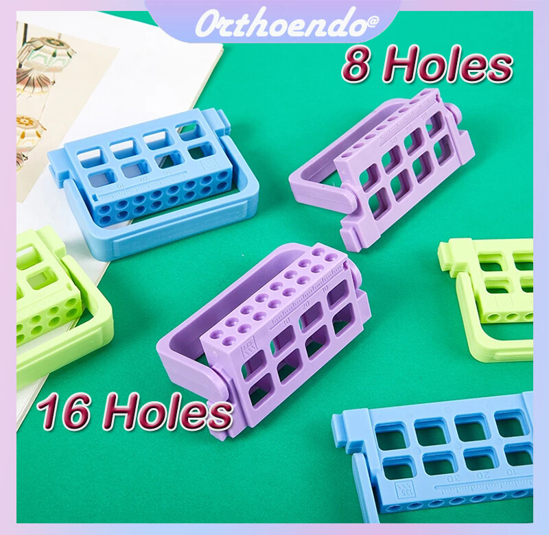Dental 8/16 Holes Bur Endo Files Block Holder Stand Autoclave Disinfection Box