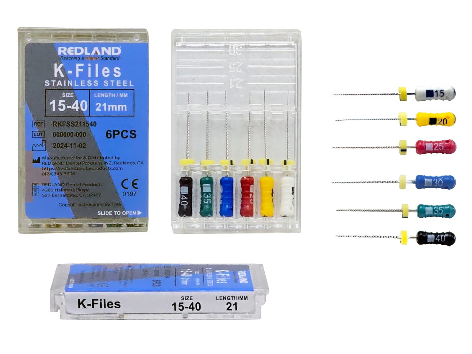 Dental Endodontic K-files stainless steel High Quality 6/PK Compared to Dentsply