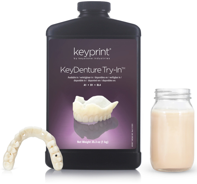 KeyDenture Try-In BL4 (1kg) – Biocompatible & High Surface Quality