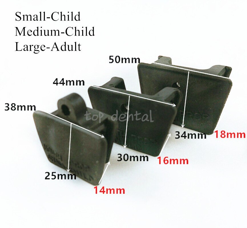 10Pcs Dental Silicone Black Mouth Prop Bite Block Child Adult Latex Free Strong