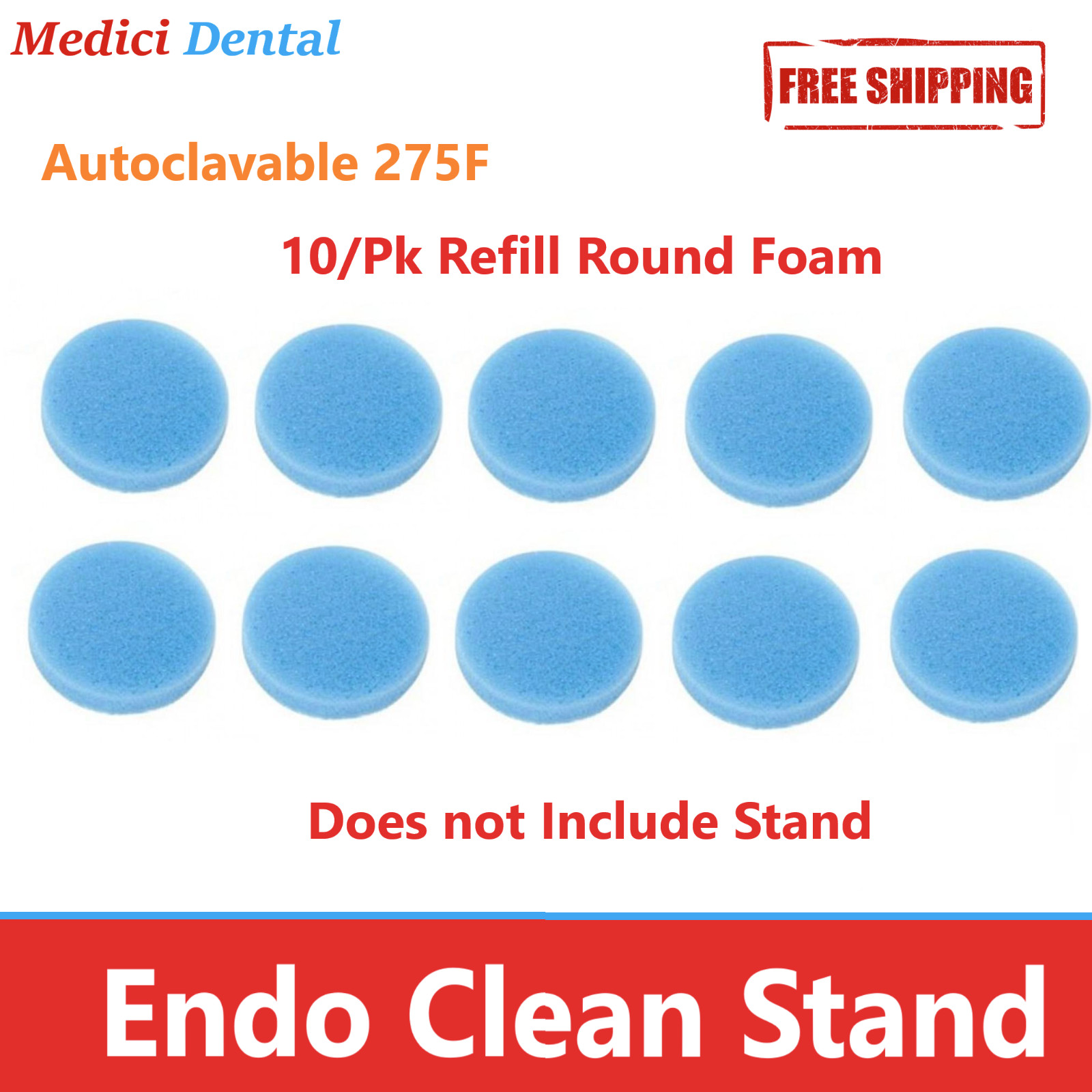 Dental Round Endo Clean Stand Cleaning Foam Sponge File Holder Base – Pick Color