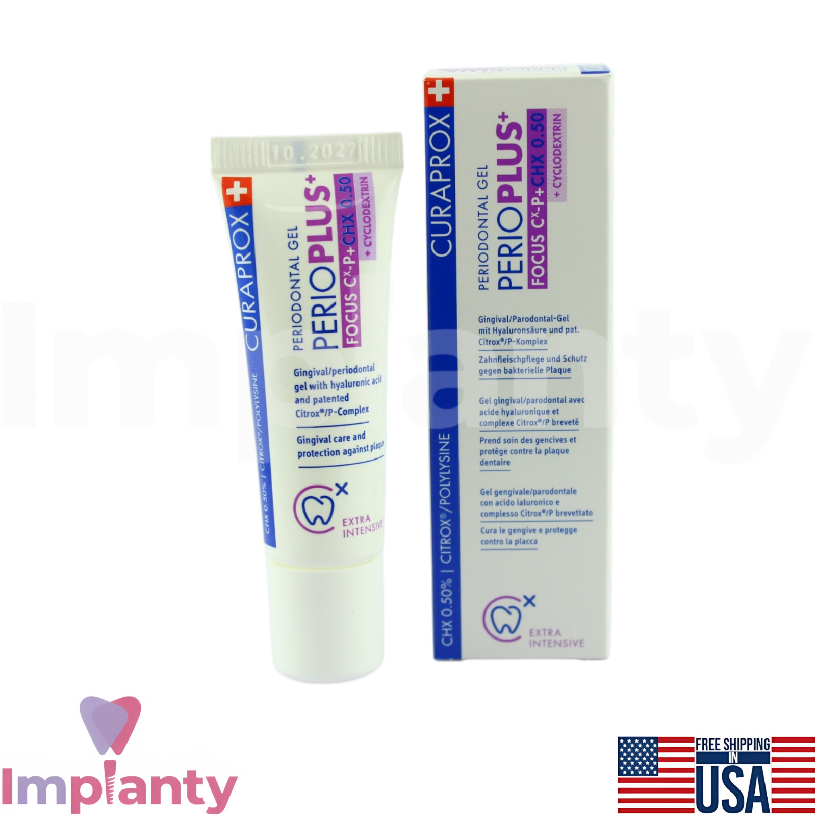 Curaprox Period0ntal Gel 10ml CHX 0.5% Peri0 Plus Plaque Control Oral Hygiene