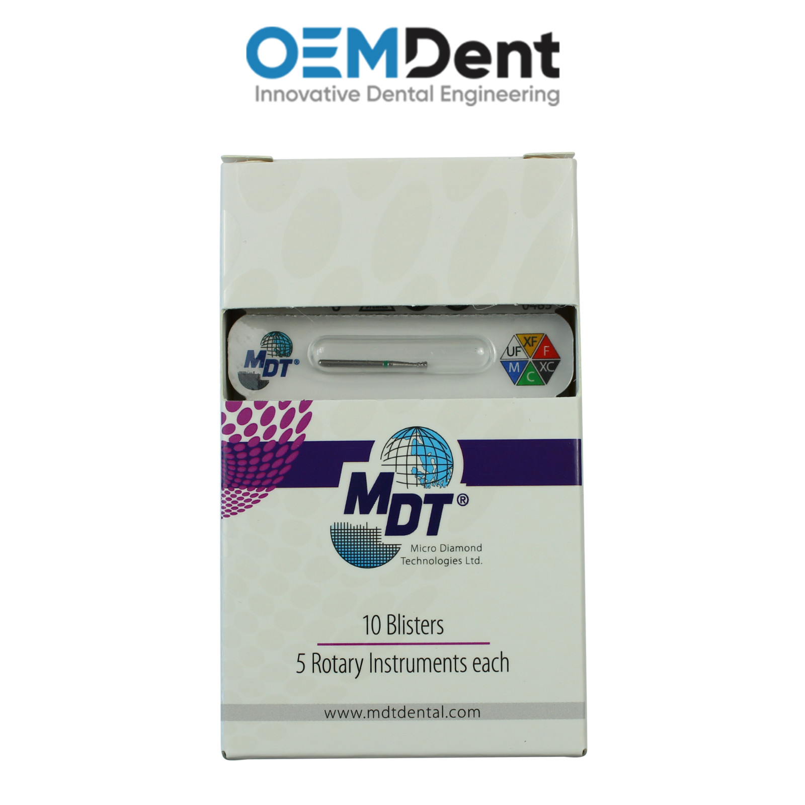 MDT FG Diamond Burs Inverted Cone 010 Cavity Prep Undercut Creation Restorations