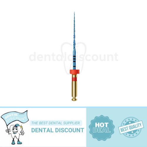 Dental Blue Endodontic Reciprocating NiTi Root Canal Files Rotary 21mm R25 6pcs