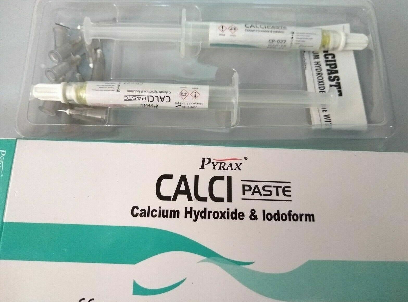 5 x Pyrax CALCI Paste Calcium Hydroxide with Iodoform Paste 2 x 3gm Syr Pack
