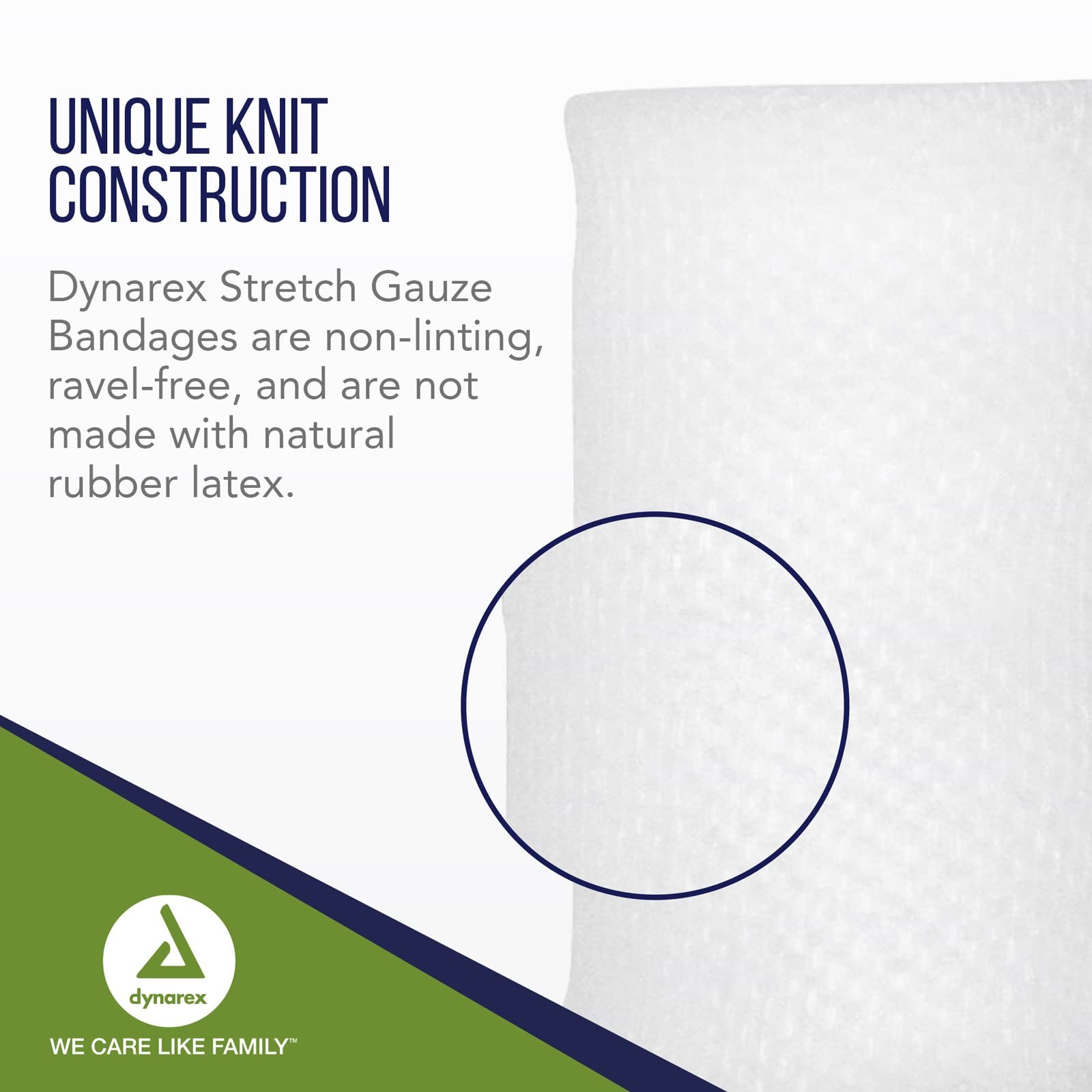 Dynarex Stretch Gauze Bandages, 2″ x 4.1 yds, Non-Sterile & x yds