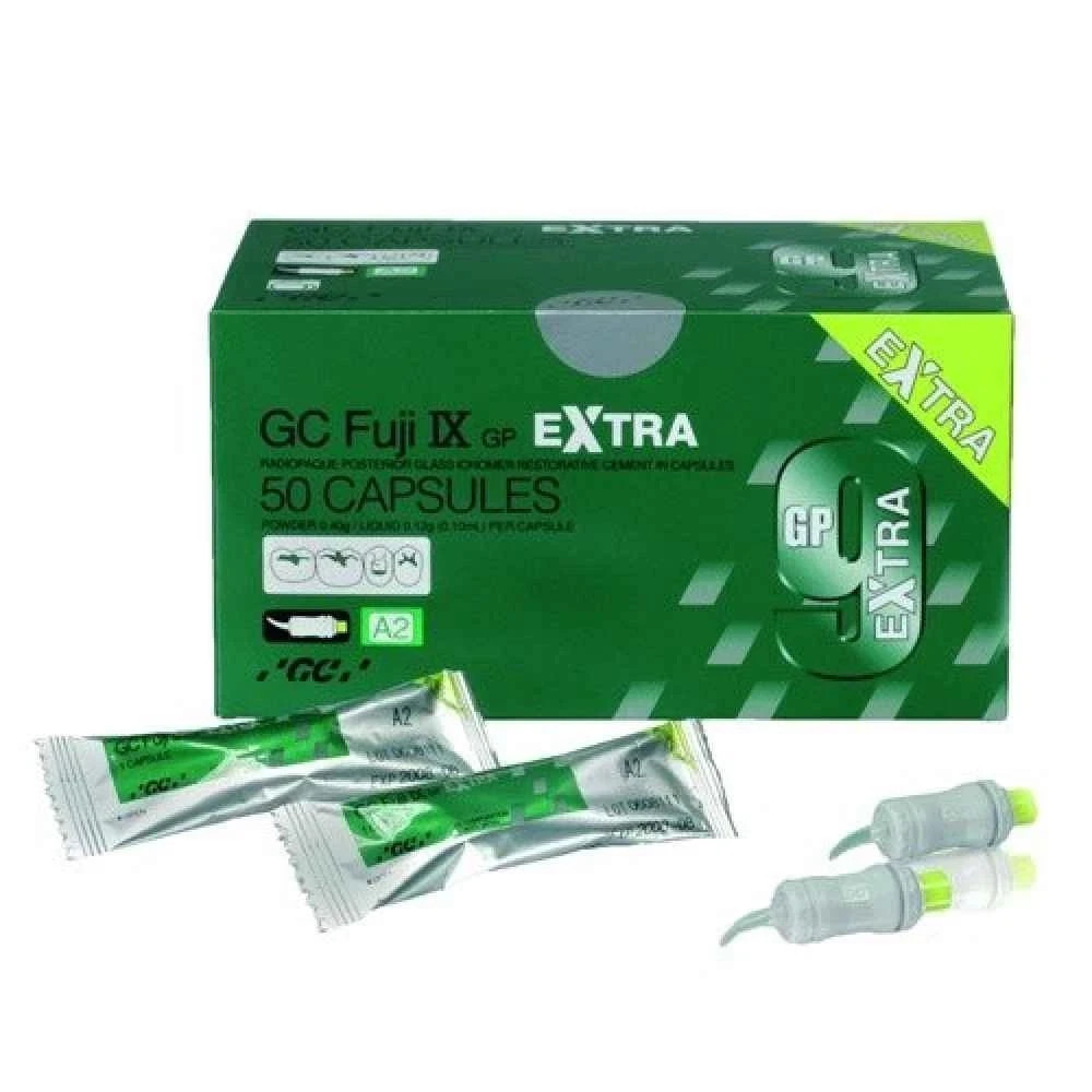 GC FUJI 9 GP EXTRA Posterior Restorative 50 Capsule Glass Ionomer Cement Dental