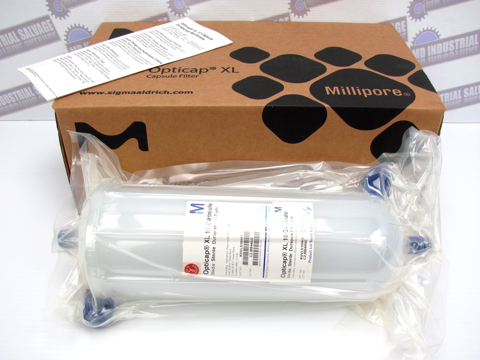 MILLIPORE KVVLS10HH1 STERILE Durapore Opticap XL 10 Capsule 0.1um Filter EXP7/24