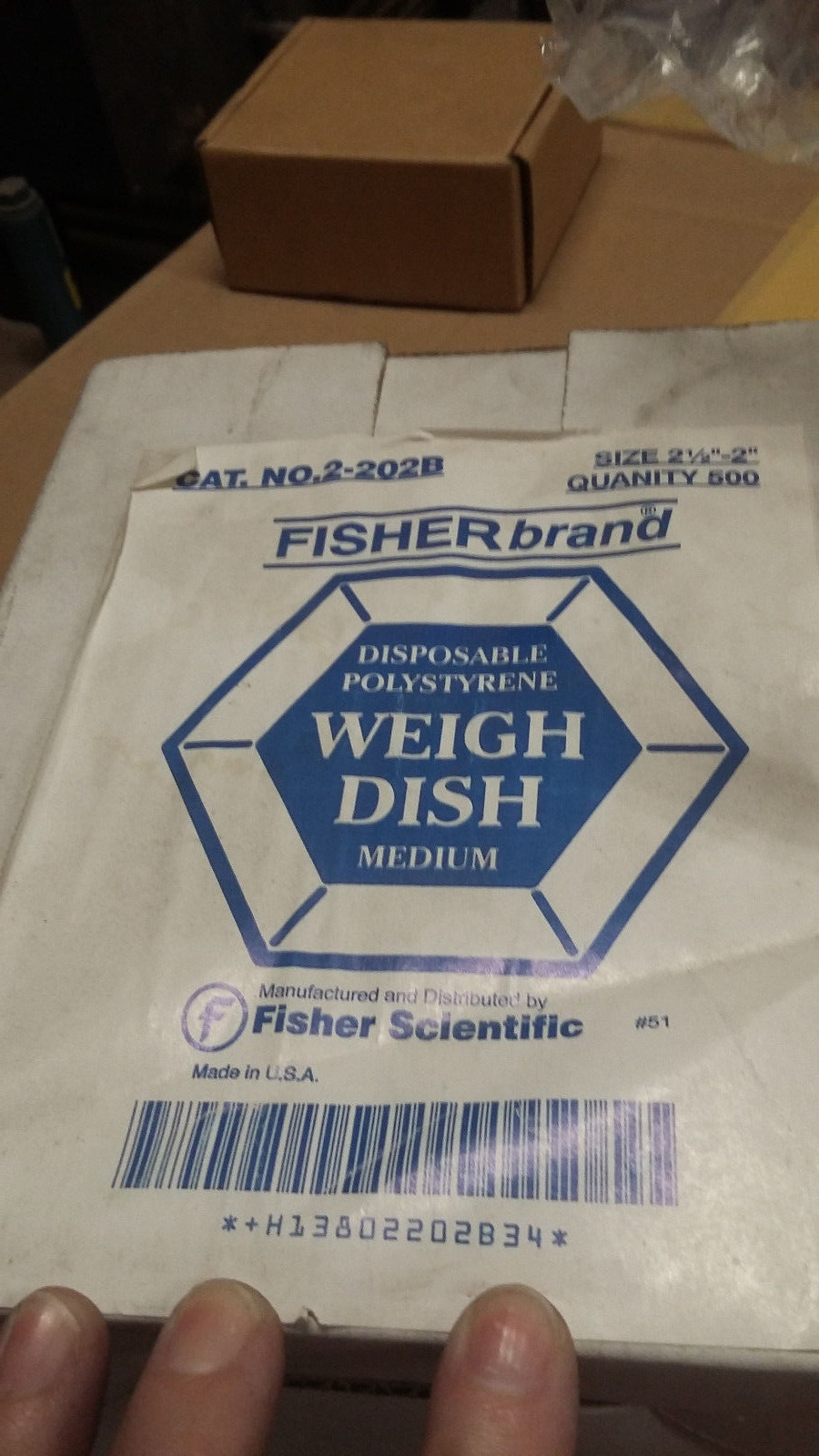 Fisher Scientific 2-202B FISHERbrand Disposable Polystyrene Weigh Dish QTY: 4000