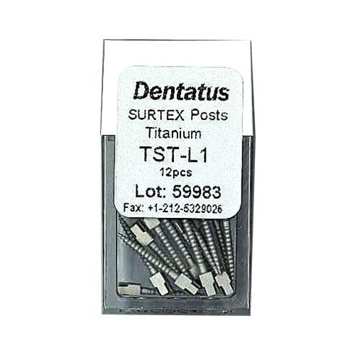 Dentatus TST-L1 Surtex Classic Titanium Posts Long 1 L1 1.05 mm 12/Bx