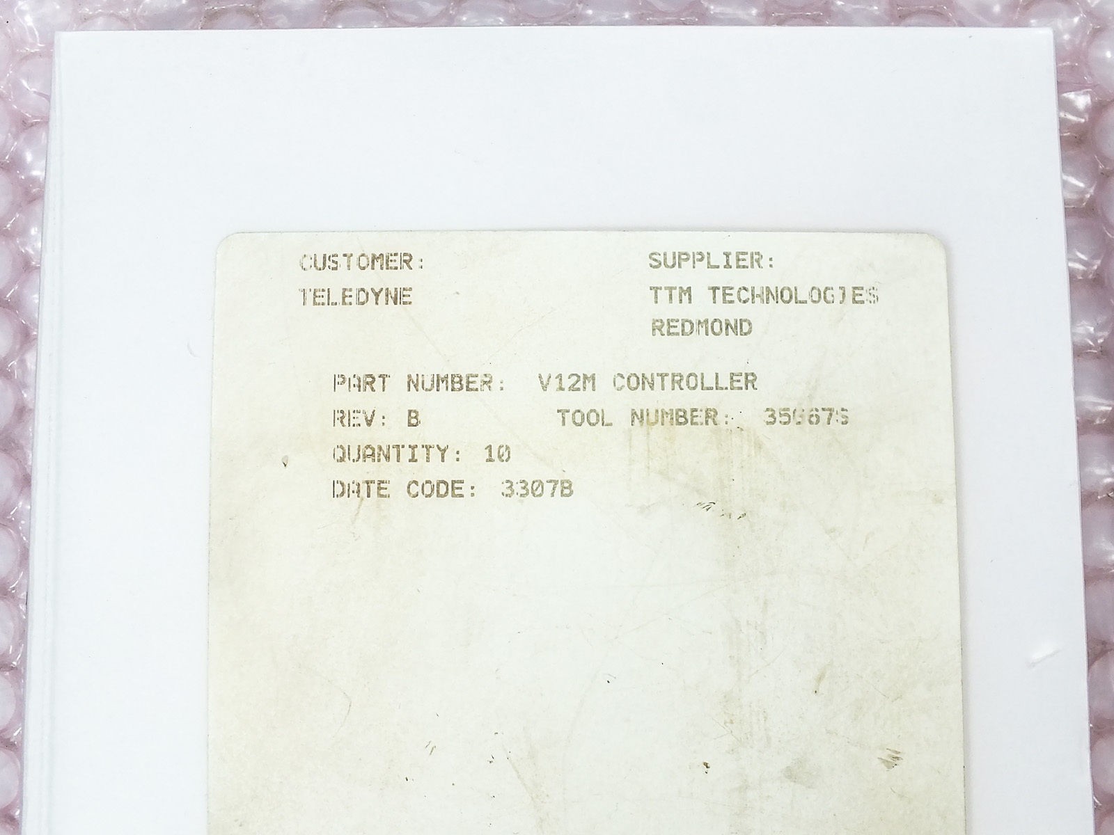 TTM Technologies V12M Controller Rev B Qty 10 Teledyne 33078 PCB Modules