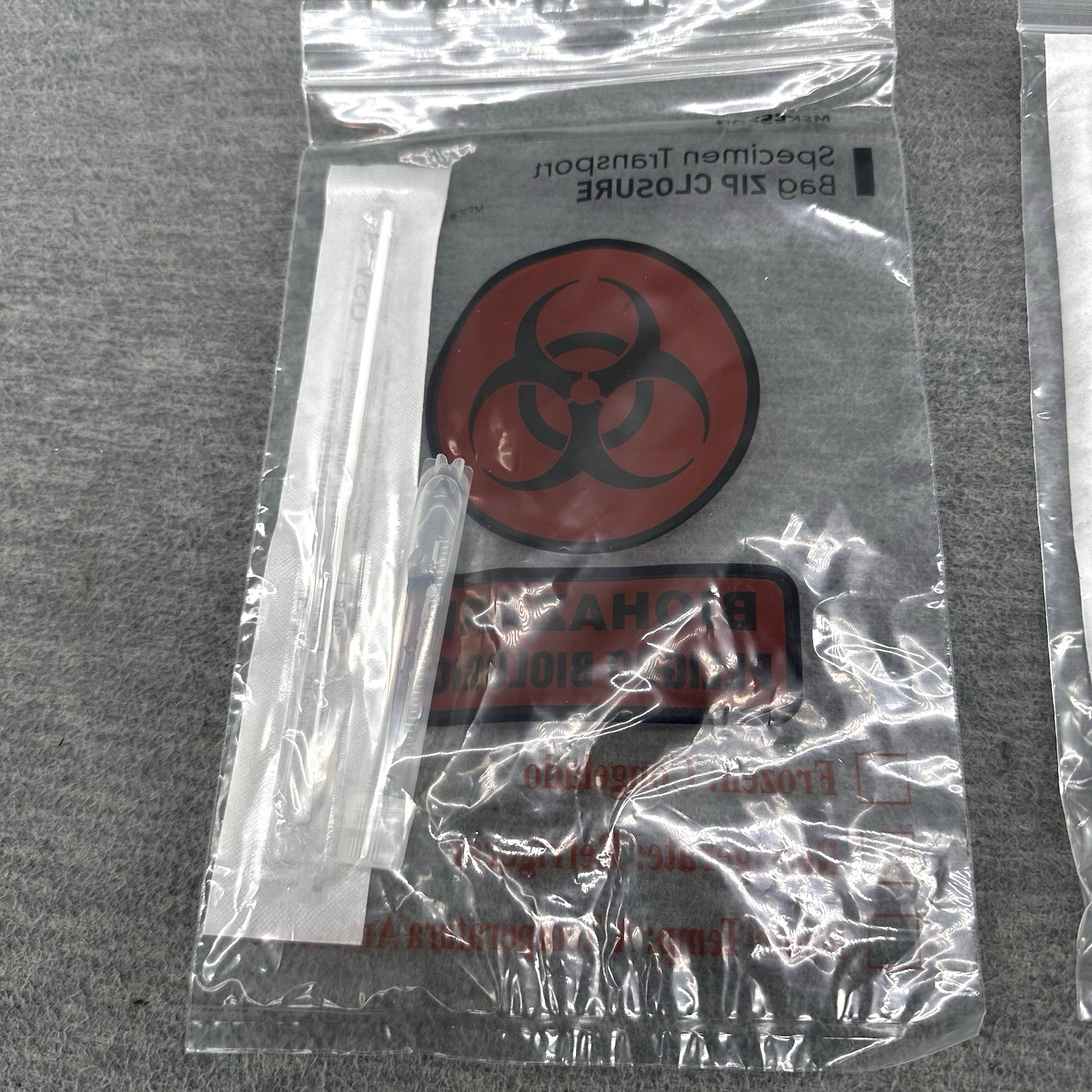 SPECI-ZIP – Collection Kits Swab and Disposable Tube with Biohazard Bags