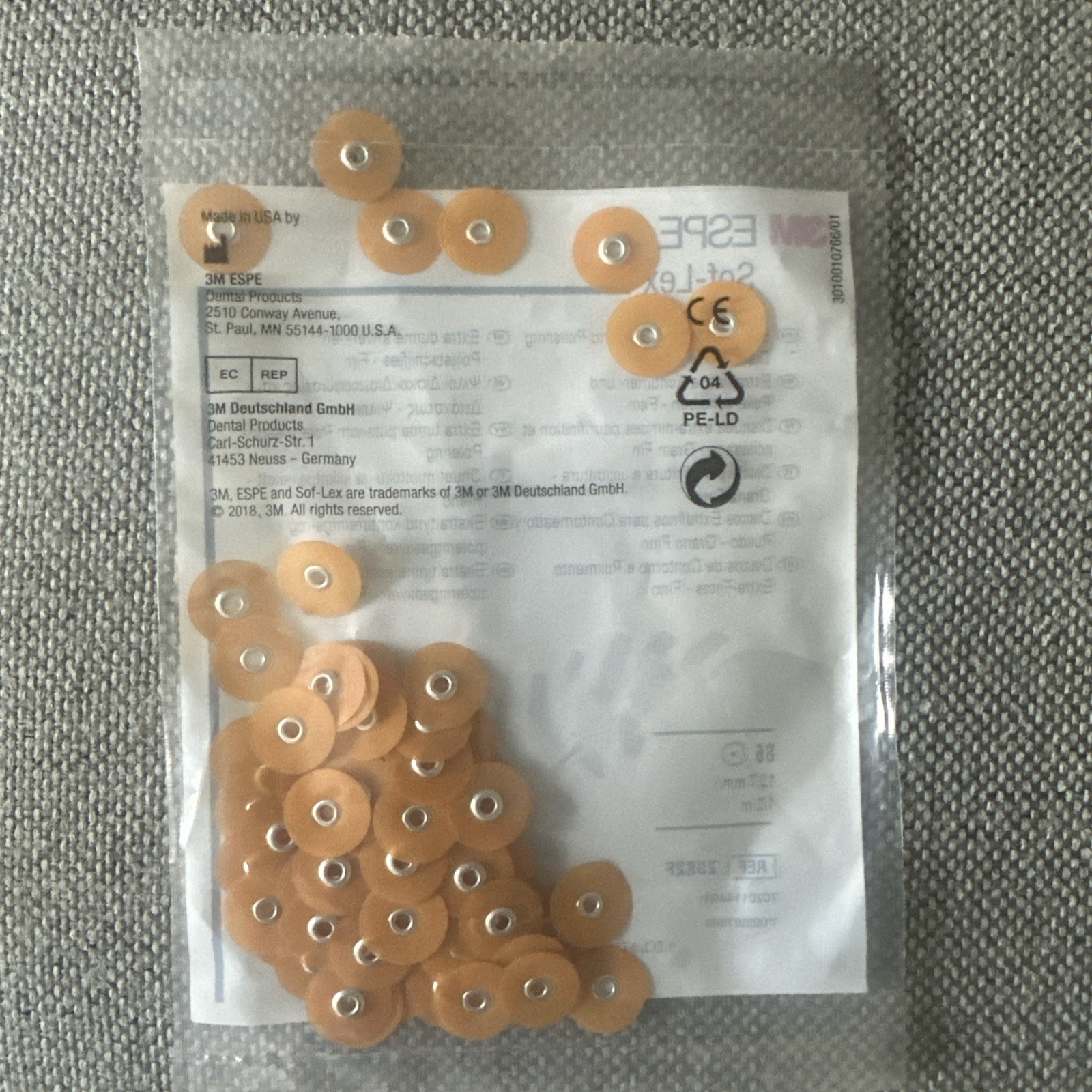 3M Sof-Lex soflex Discs Pack of 85 Orange Series 2382F Fine 1/2″ 12.7 mm