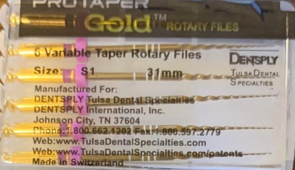 Protaper Gold Rotary Files 31mm S1 Dentsply Tulsa Assorted Endodontics Endo