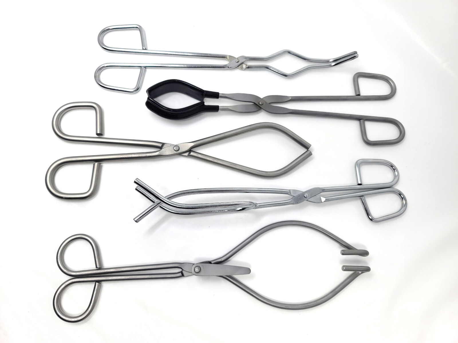 Set of 5 All Sizes Laboratory Heavy Duty Beaker Crucible Holding Tongs 9.5″ -11″