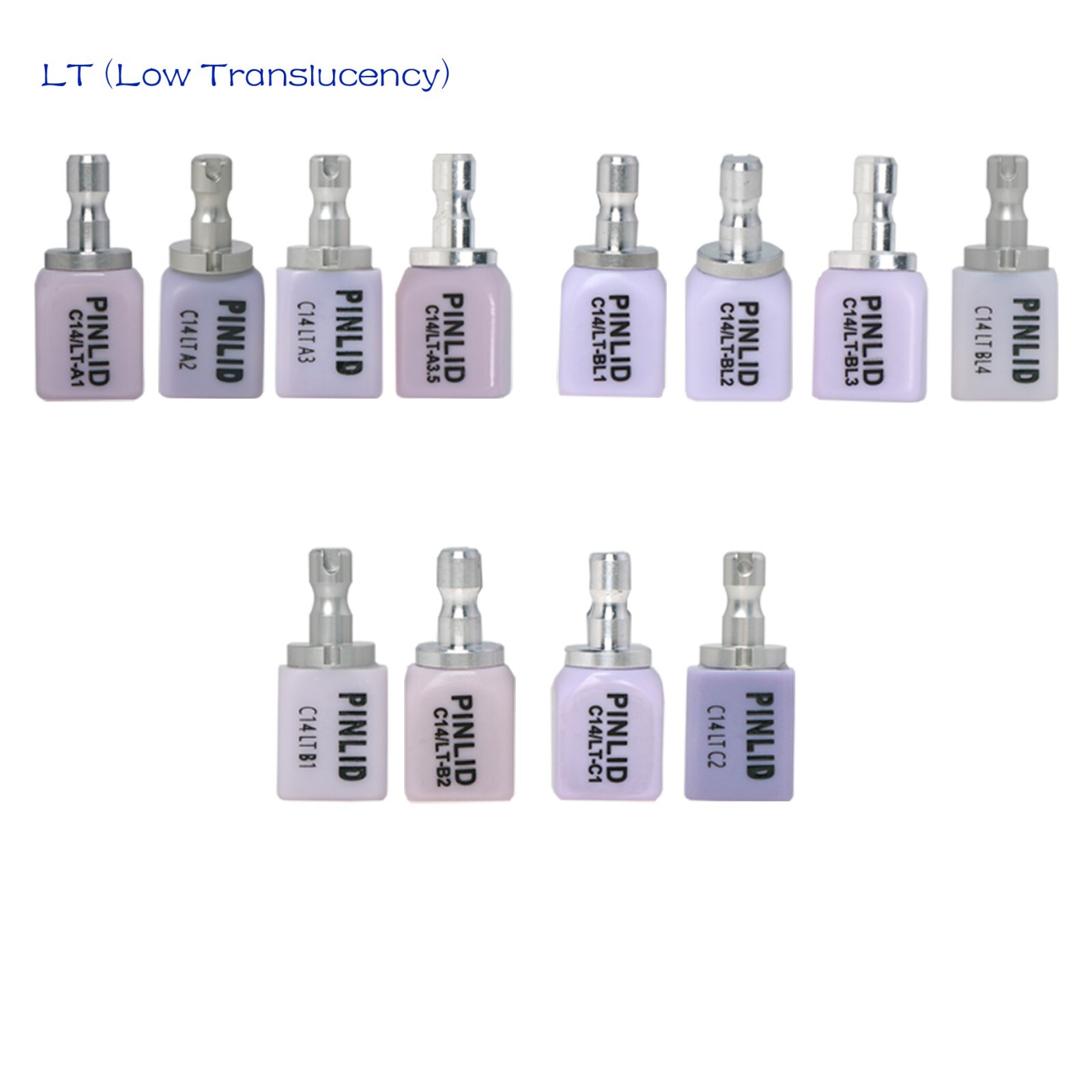 US Glass Ceramic Lithium Disilicate HT/LT C14 e.max CAD CEREC Blocks InLab 5/Pk