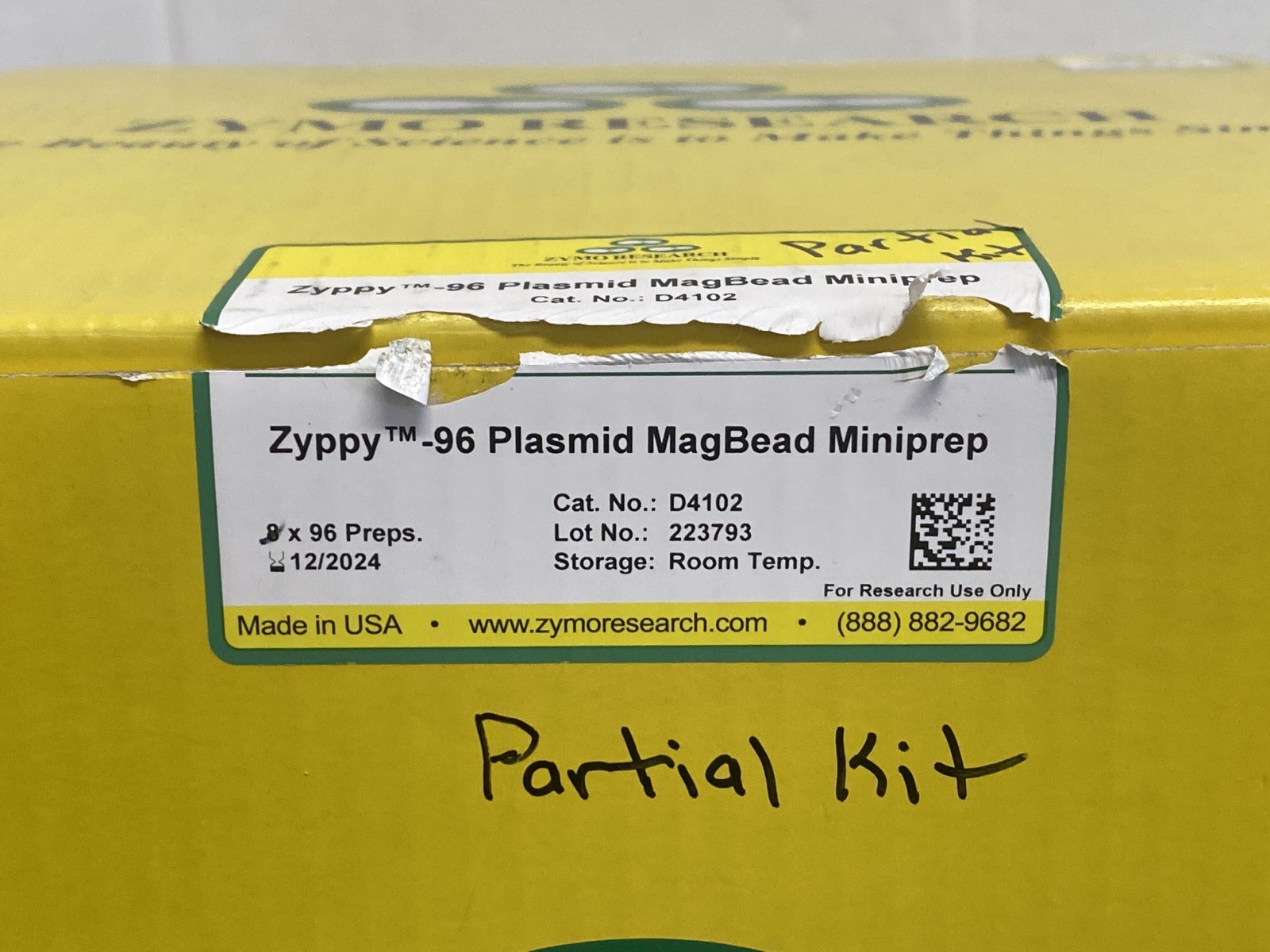 ZYMO Zyppy 96 Plasmid MagBead Miniprep – Partial Kit D4102