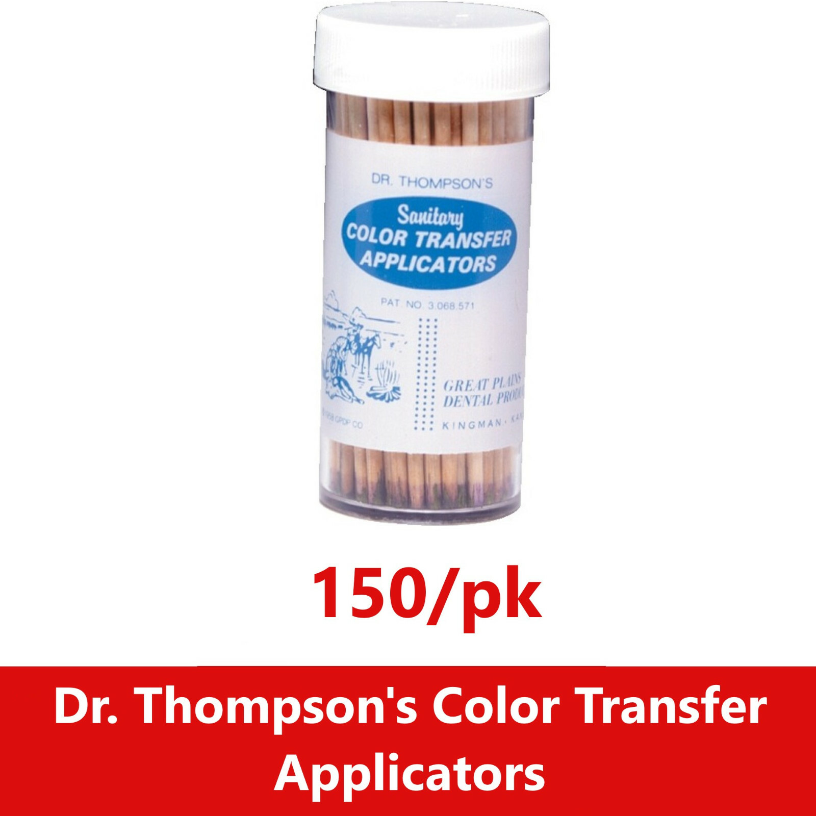 Dental Dr. Thompson’s Color Transfer Applicators, 150/Pk