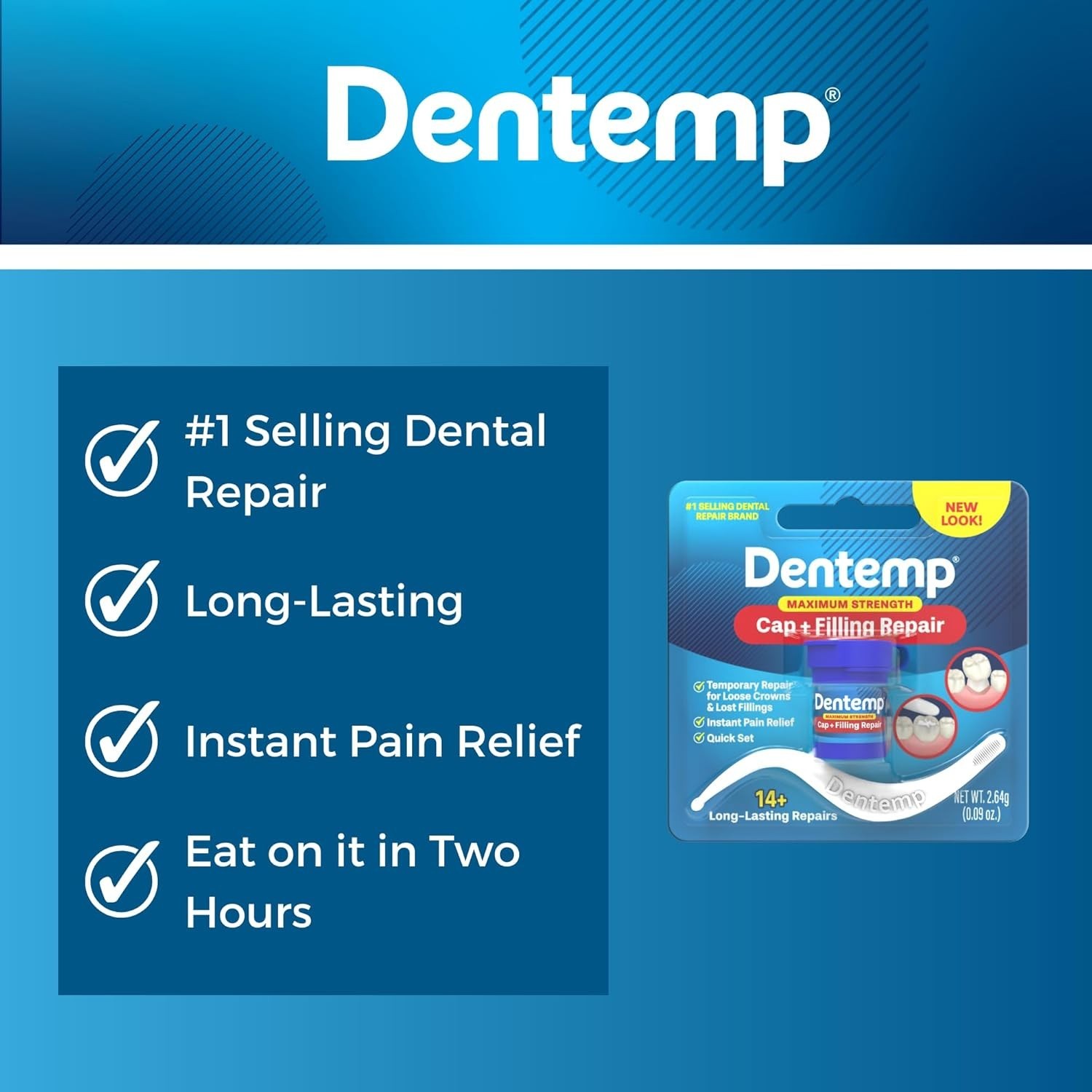 Maximum Strength Loose Cap and Lost Filling Repair – Dental Repair Kit for In…
