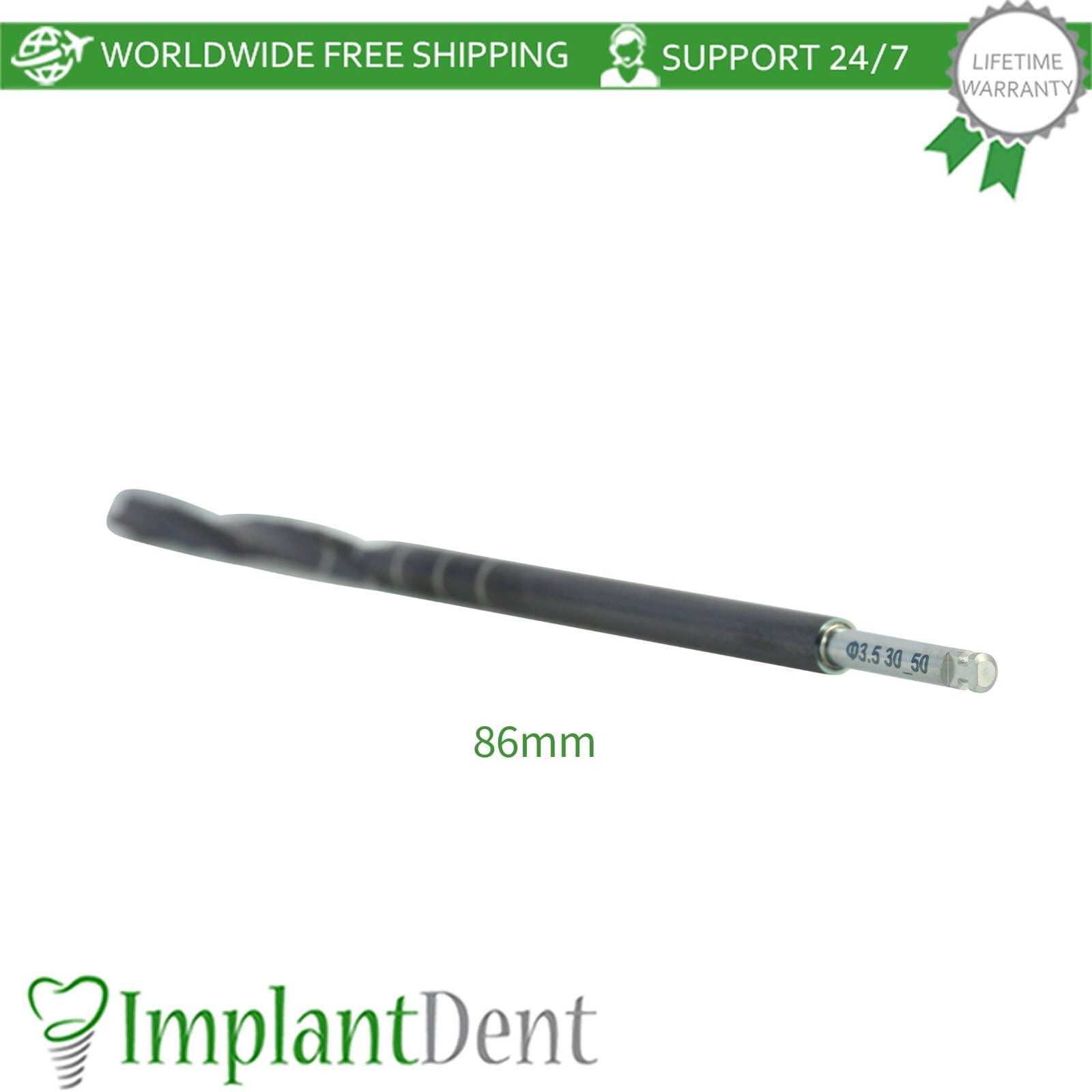 Dental Zygomatic Drill Ø3.5mm For Zygomatic Im plants Stainless Steel Tool
