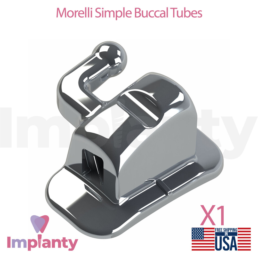 Morelli Orthodontics Simple Buccal Tube Non-Conventional Hook 10pcs Metal Roth