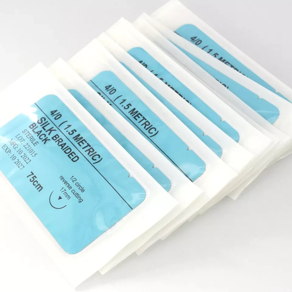Dental Non Absorbable Training 3/0 4/0 5/0 Nylon Monofilament/Silk Braided Line