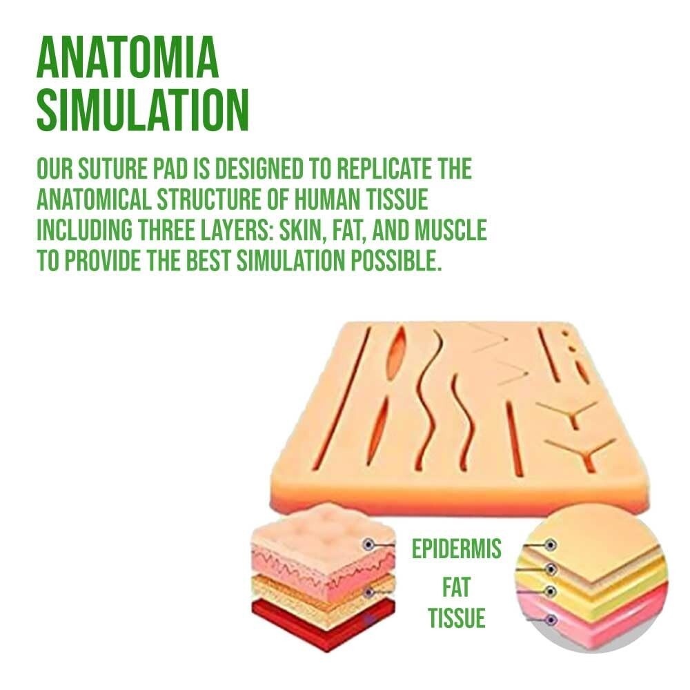 Suture Kit for Training & Practice (30 Nylon Sutures)
