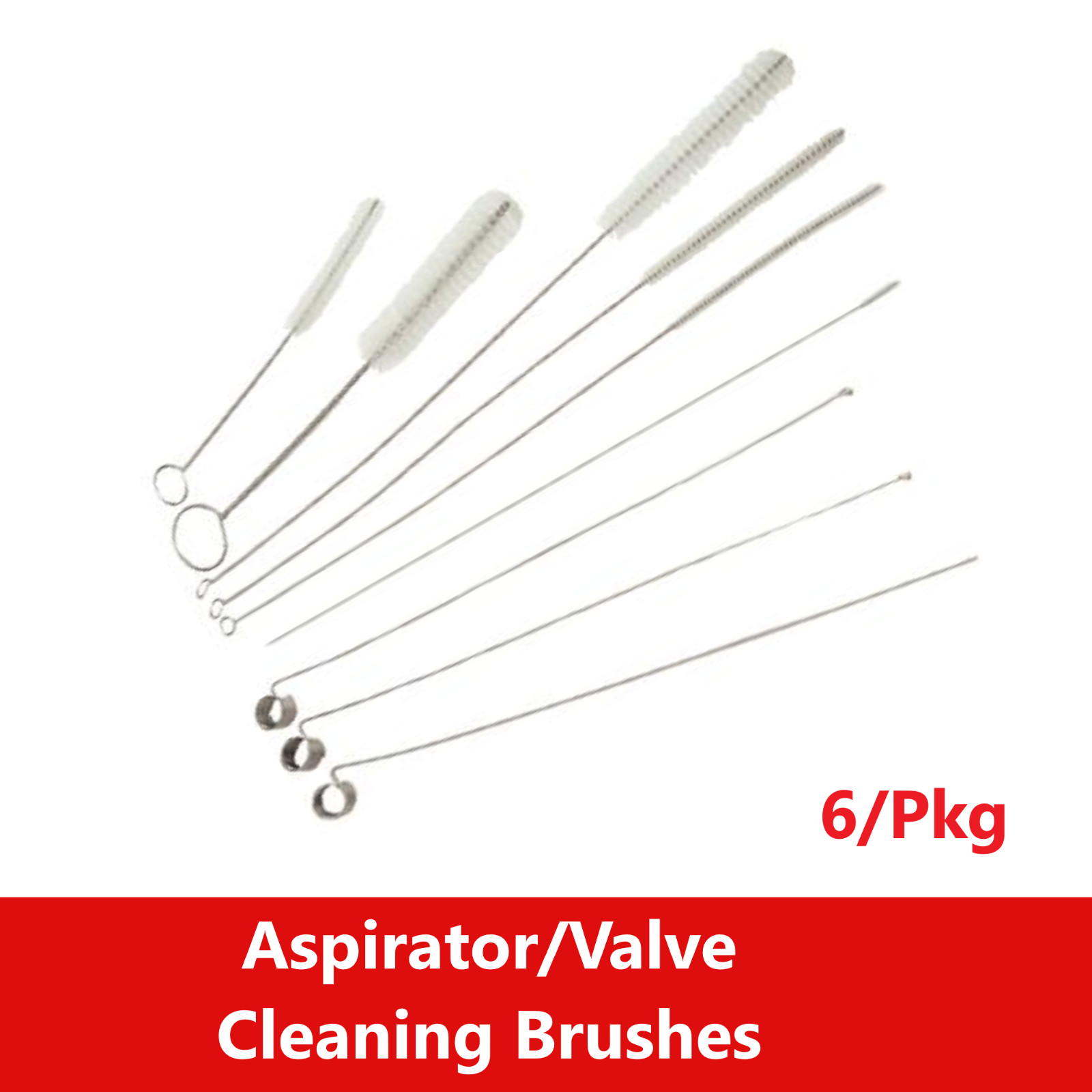 Dental Aspirator Cleaning Brushes XS, Small, Large, Xlarge, Surgical Clean Brush
