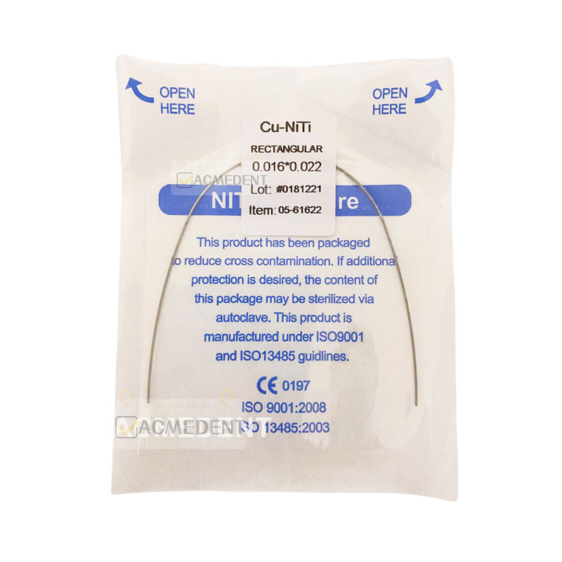 Dental Orthodontic Copper Cu-Niti Wires Arch Wire Rectangular Damon Type