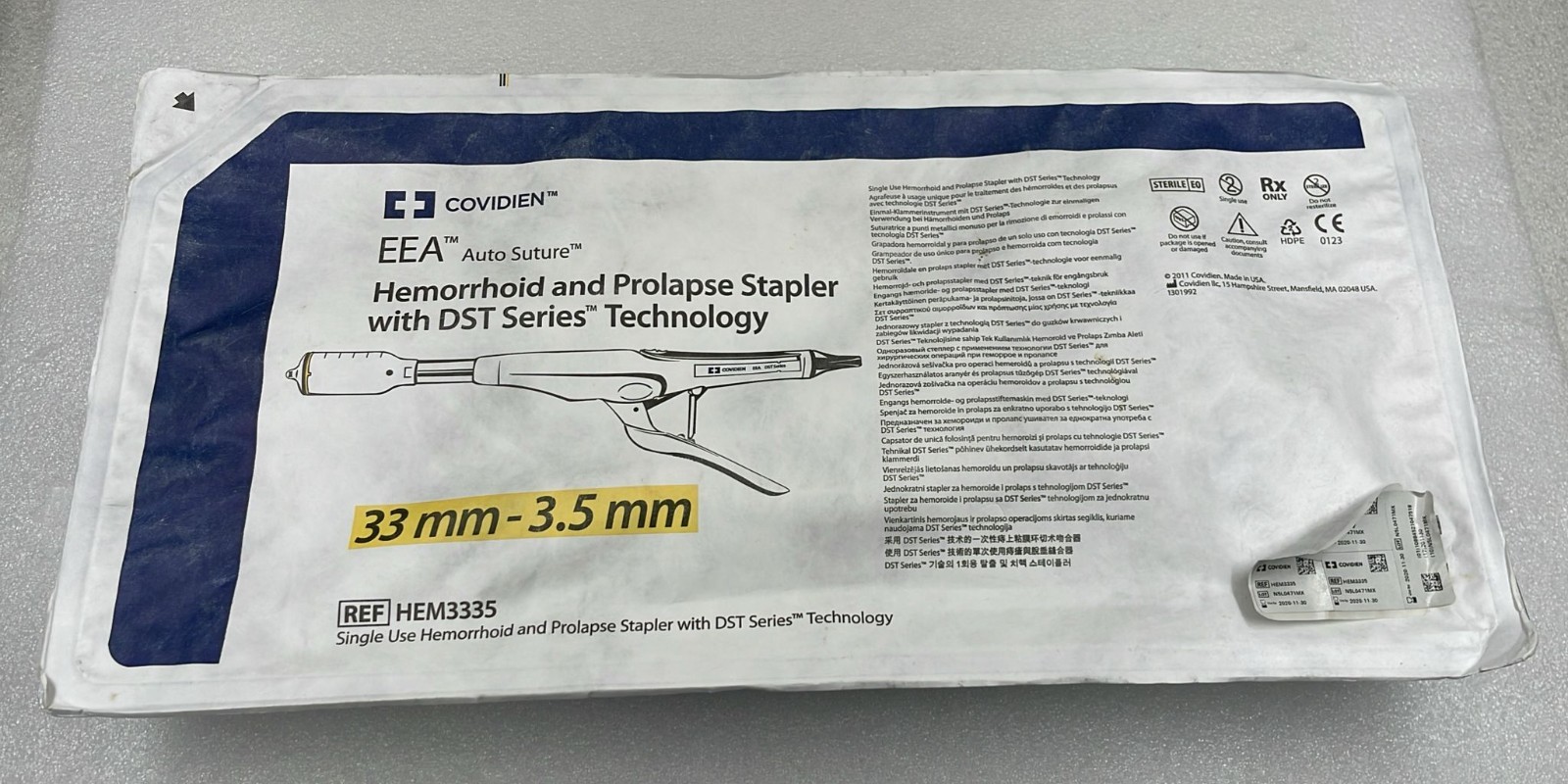 Covidien EEA Auto Suture Circular Stapler W/ DST 33mm-4.8mm EEA33