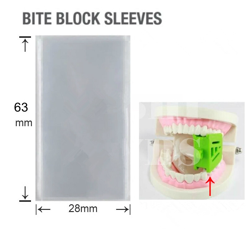 200pcs Dental Disposable Bite Block Sleeves cover 63*28MM