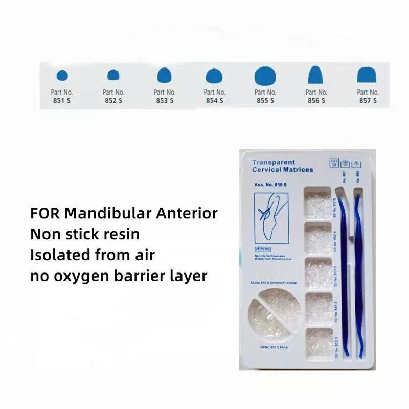 277 Pcs/Set Dental Transparent Cervical Matrices Composite Gingival Retractor