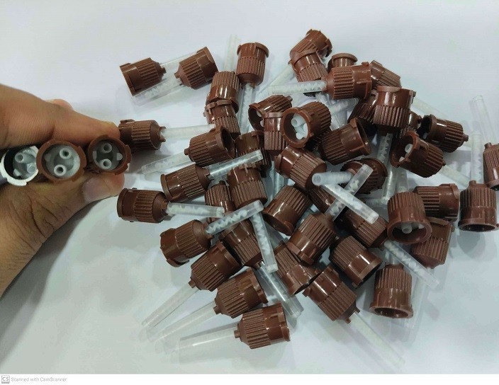 Dental BROWN MIXING TIPS for Core Bulid up Material & Temporary Cements 50 pcs