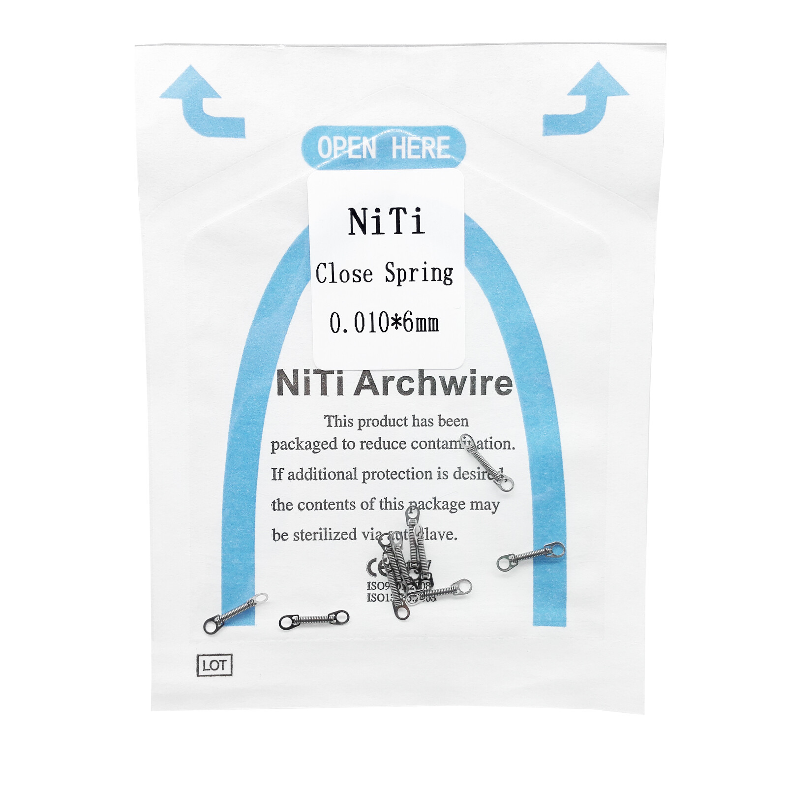 10Pcs Dental Orthodontic Closed Coil Spring NITI 010/012 open Spring 6/9/12mm