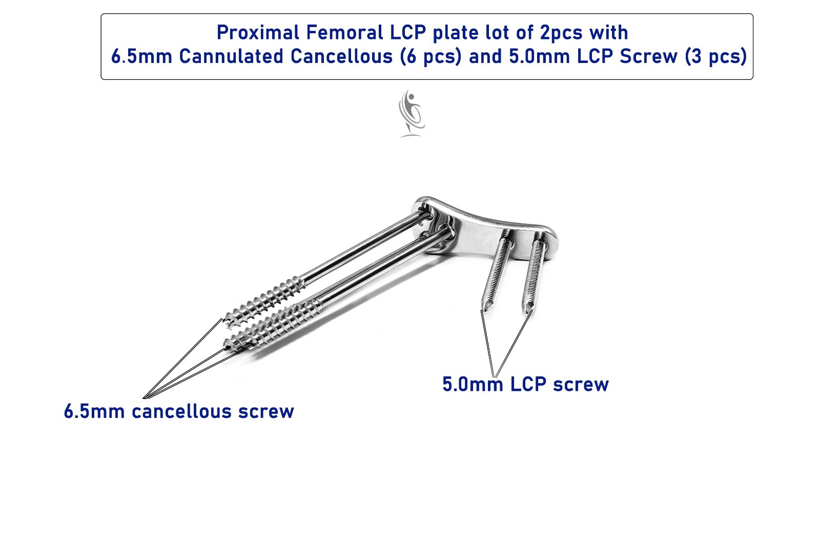 Proximal Femoral LCP plates with 6.5mm Cannulated Cancellous and 5.0mm LCP Screw